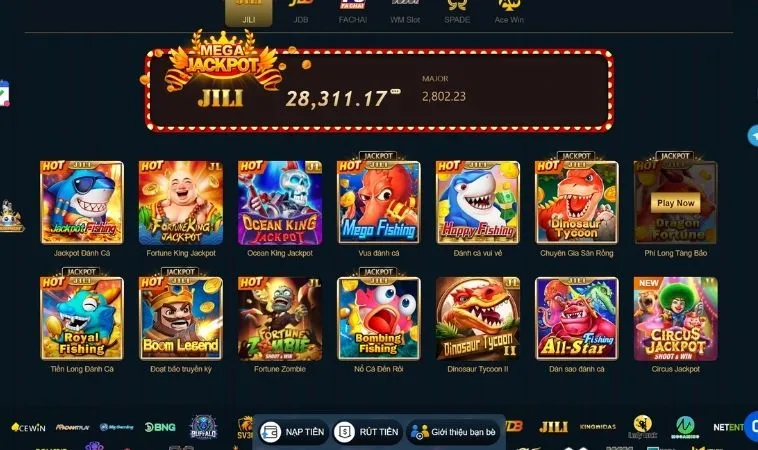 Sảnh bắn cá 999BET quy tụ nhiều tựa game hấp dẫn để trải nghiệm
