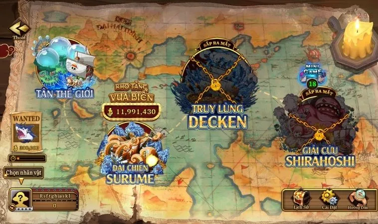 Bản đồ trong game Bắn Cá Đại Hải Trình Tại 999Bet