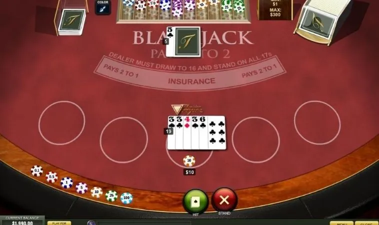 Bàn chơi Blackjack Tại 999Bet